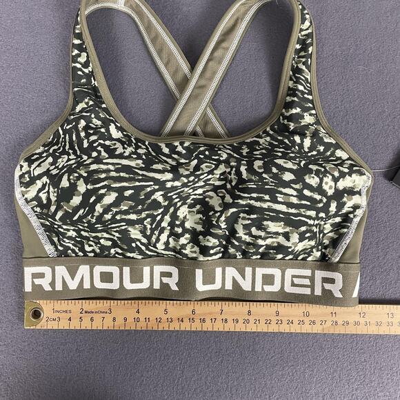 Under Armour Sports Bra Womens Medium Green Camo DFO Crossback Mid Printed - Picture 8 of 13